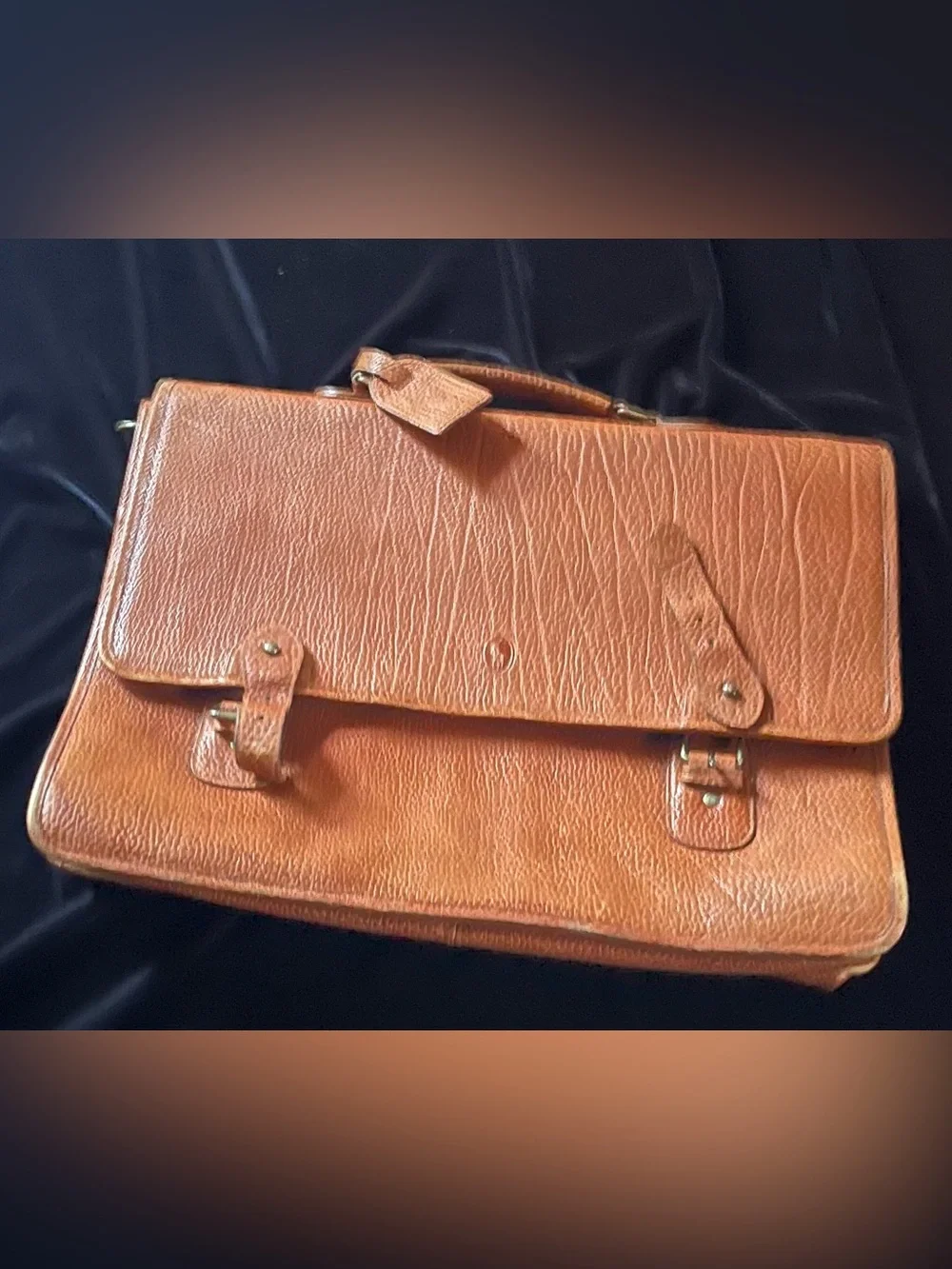 Polo Ralph Lauren Vintage Textured Leather Briefcase